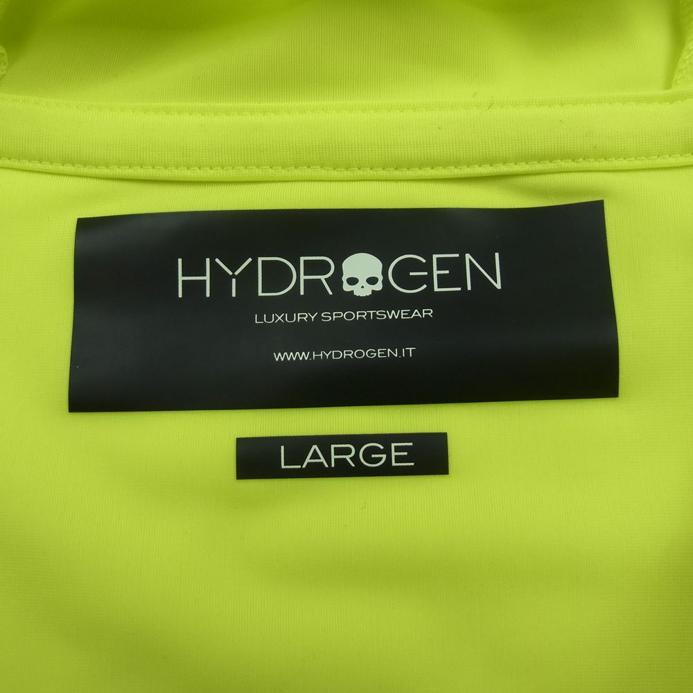 ハイドロゲン SUPERFAST スーパーファスト スカルロゴプリント サイドライン フルジップ パーカー ジャケット イエロー系 L【中古】