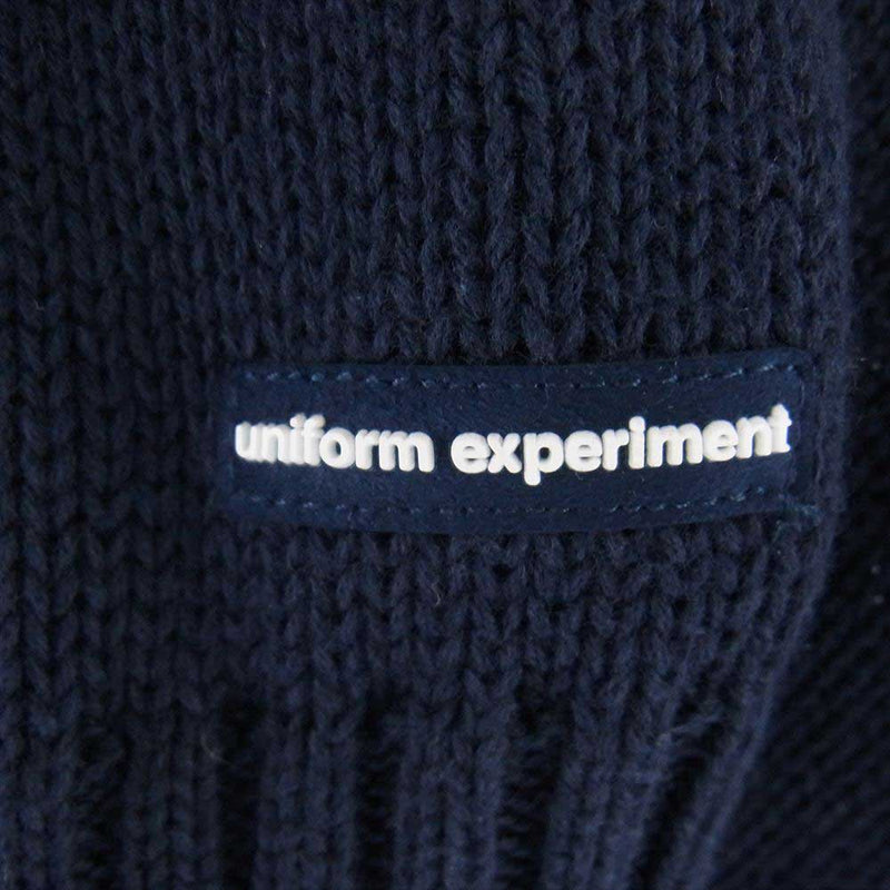 uniform experiment ユニフォームエクスペリメント 15SS UE-150093 SLEEVE CABLE KNIT 袖ケーブル編み ニット セーター ダークネイビー系 M 2【中古】