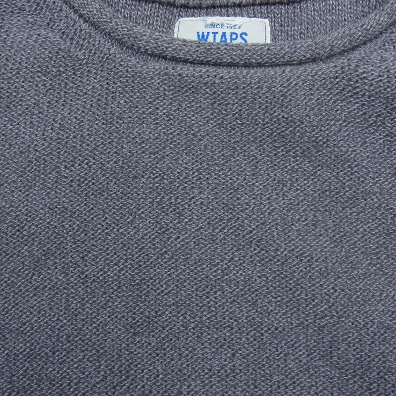 WTAPS ダブルタップス 141MADT-KNM01 AVANT SWEATER アバント コットン ニット セーター チャコール系 S【中古】