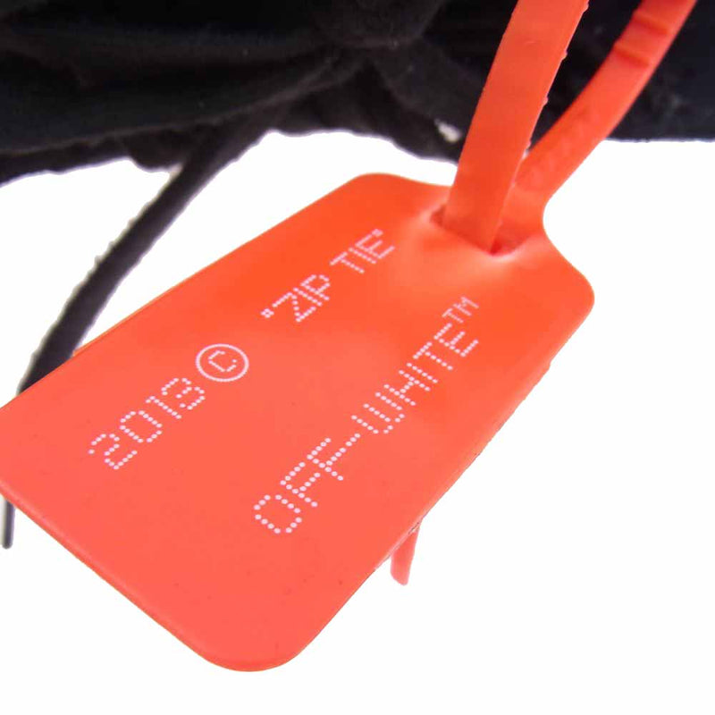 OFF-WHITE オフホワイト スエード キャンバス ローカット スニーカー ブラック系 40【中古】