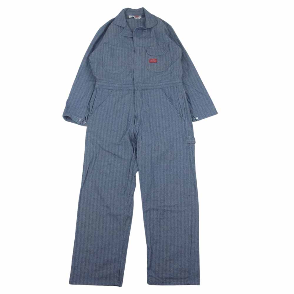 Dickies ディッキーズ TALON ZIP ヘリンボーン ツナギ オールインワン インディゴブルー系 38【中古】