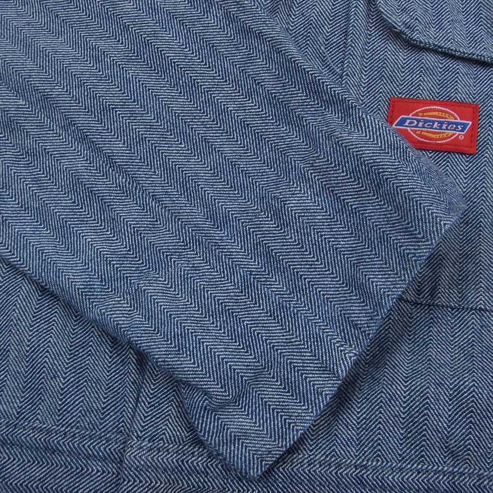 Dickies ディッキーズ TALON ZIP ヘリンボーン ツナギ オールインワン インディゴブルー系 38【中古】