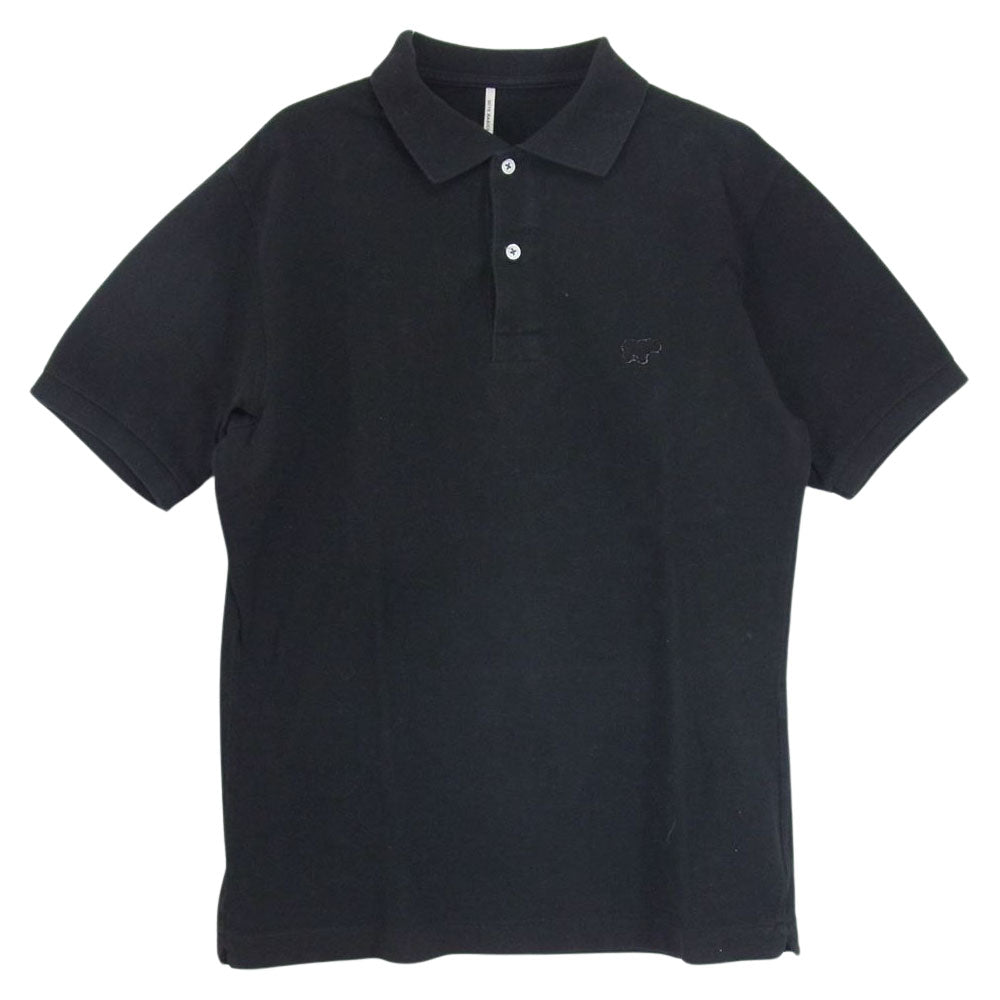 Scye サイ 5112-21350 BASICS ベーシックス 鹿の子 胸ワッペン 半袖 ポロ シャツ ブラック系 40【中古】
