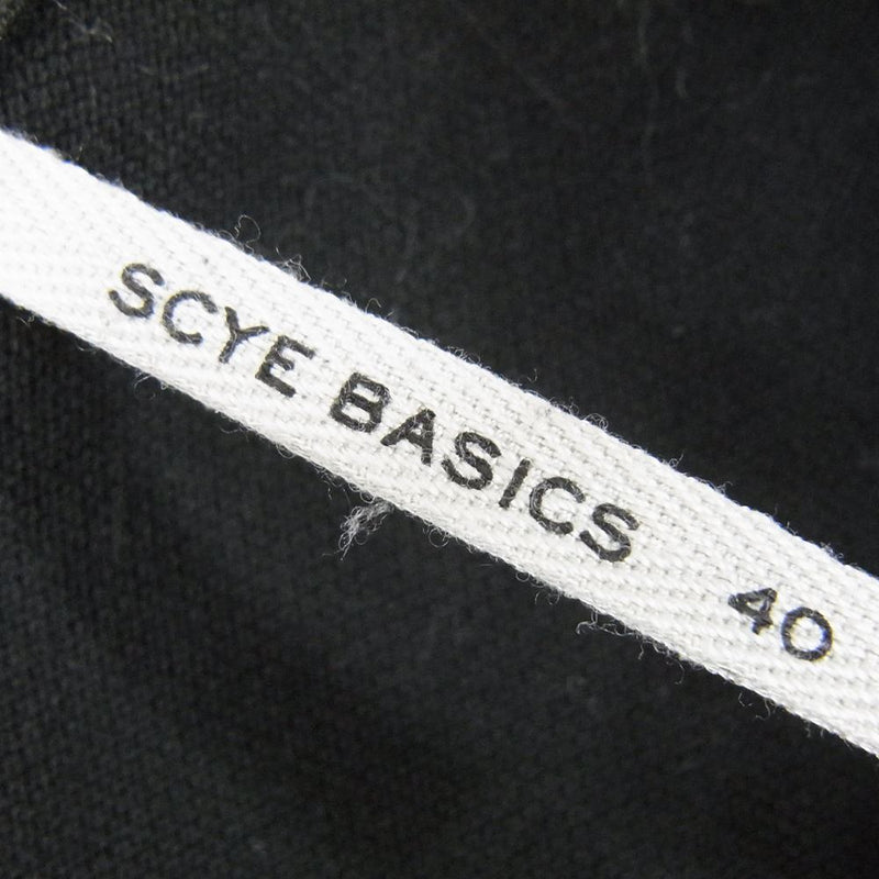 Scye サイ 5112-21350 BASICS ベーシックス 鹿の子 胸ワッペン 半袖 ポロ シャツ ブラック系 40【中古】