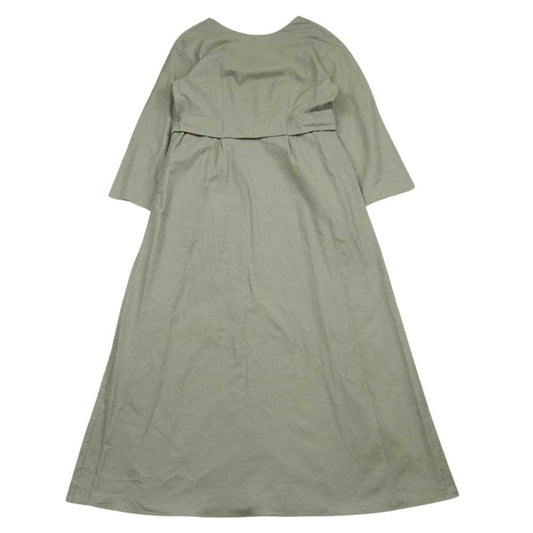 UNITED ARROWS ユナイテッドアローズ 8626-257-0062 6 ロク BEAUTY & YOUTH BELT ONE PIECE ベルト ワンピース ライトグレー系 36【極上美品】【中古】