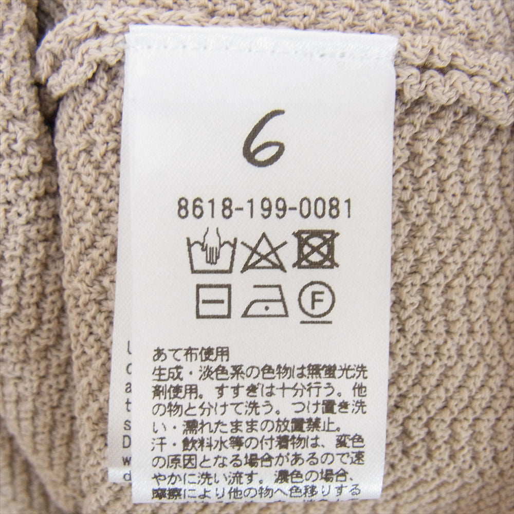 UNITED ARROWS ユナイテッドアローズ 8618-199-001-2300 6 ロク BEAUTY & YOUTH ノースリーブ ニット ベスト ベージュ系 FREE【極上美品】【中古】