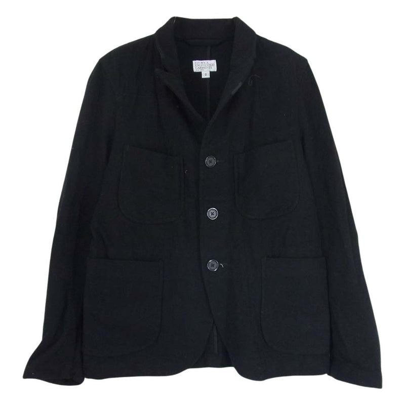 Engineered Garments エンジニアードガーメンツ FWK USA製 Bedford Jacket レザーエルボーパッチ ウール ベッドフォード ジャケット ブラック系 O【中古】