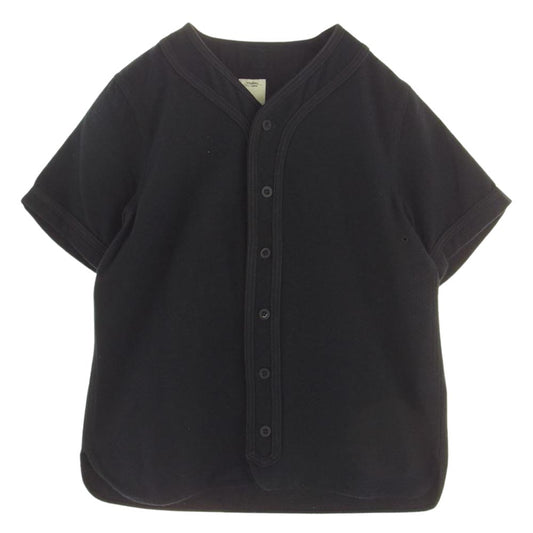 VISVIM ビズビム 15SS  115105011029 DUGOUT SHIRT ダグアウト シルク混 半袖 シャツ ネイビー系 2【中古】