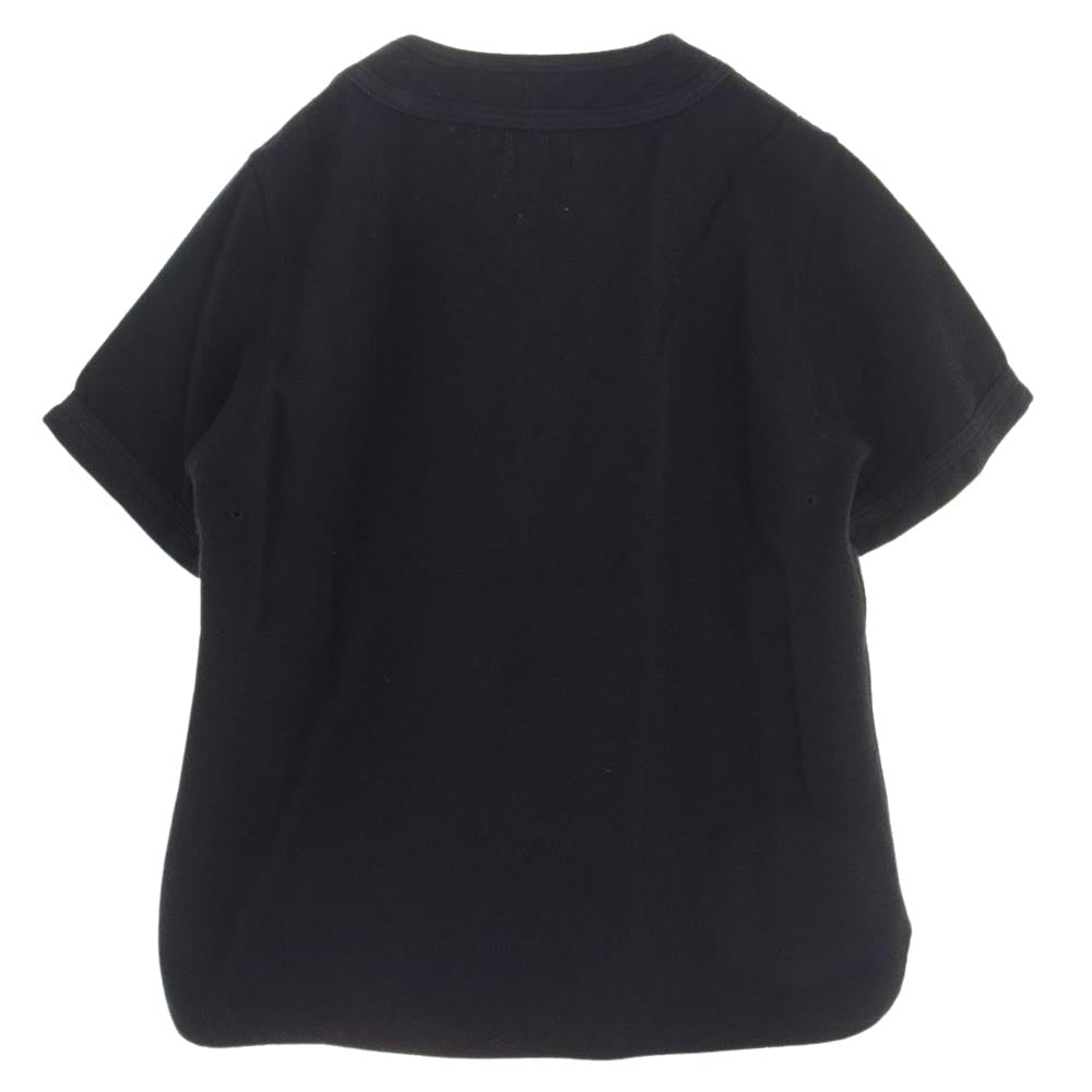VISVIM ビズビム 15SS  115105011029 DUGOUT SHIRT ダグアウト シルク混 半袖 シャツ ネイビー系 2【中古】