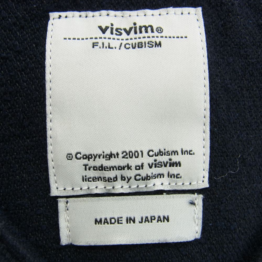 VISVIM ビズビム 15SS  115105011029 DUGOUT SHIRT ダグアウト シルク混 半袖 シャツ ネイビー系 2【中古】