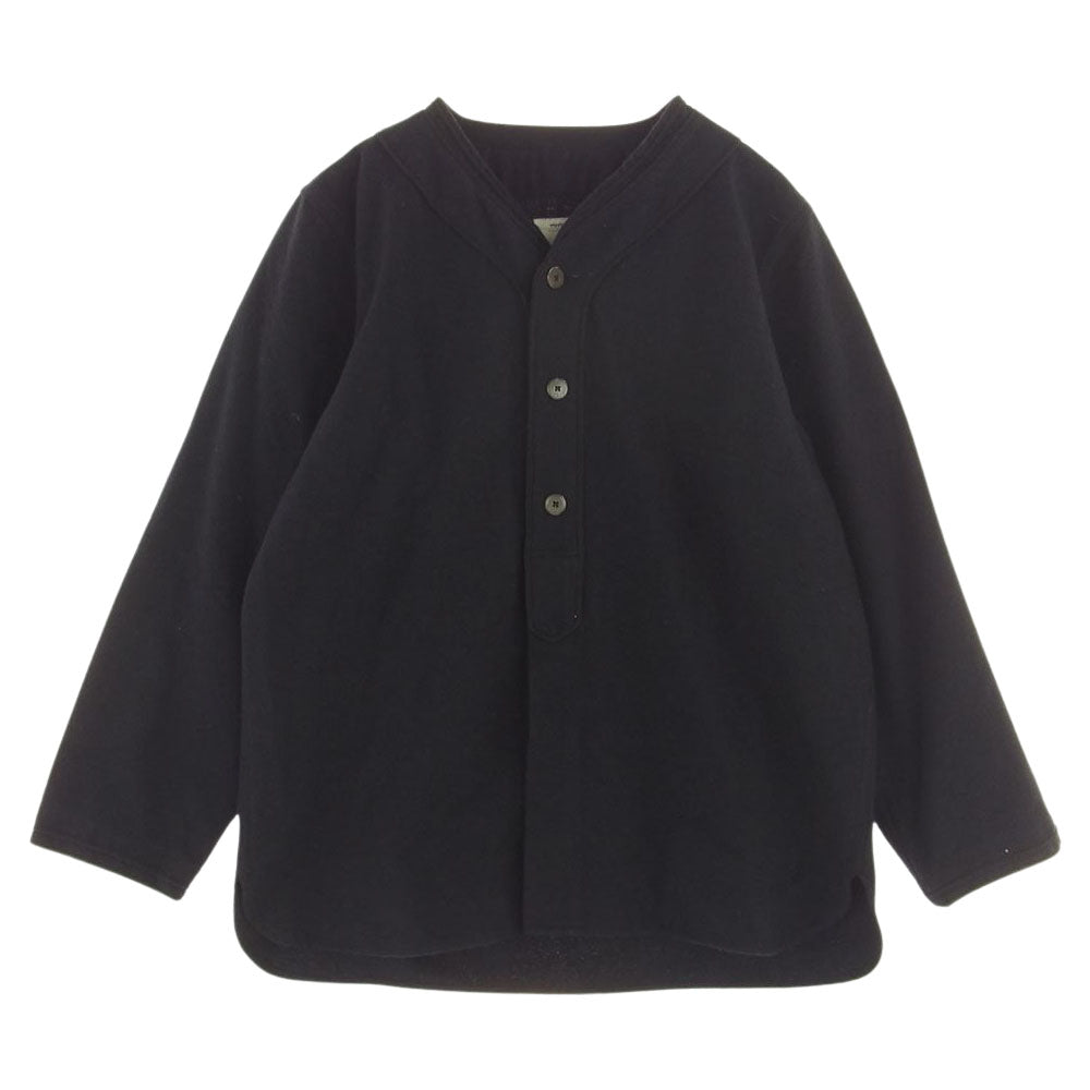 VISVIM ビズビム 16AW 116205011031 DUGOUT SHIRT ダグアウト ベースボール シルク混 長袖 シャツ ダークネイビー系 2【中古】