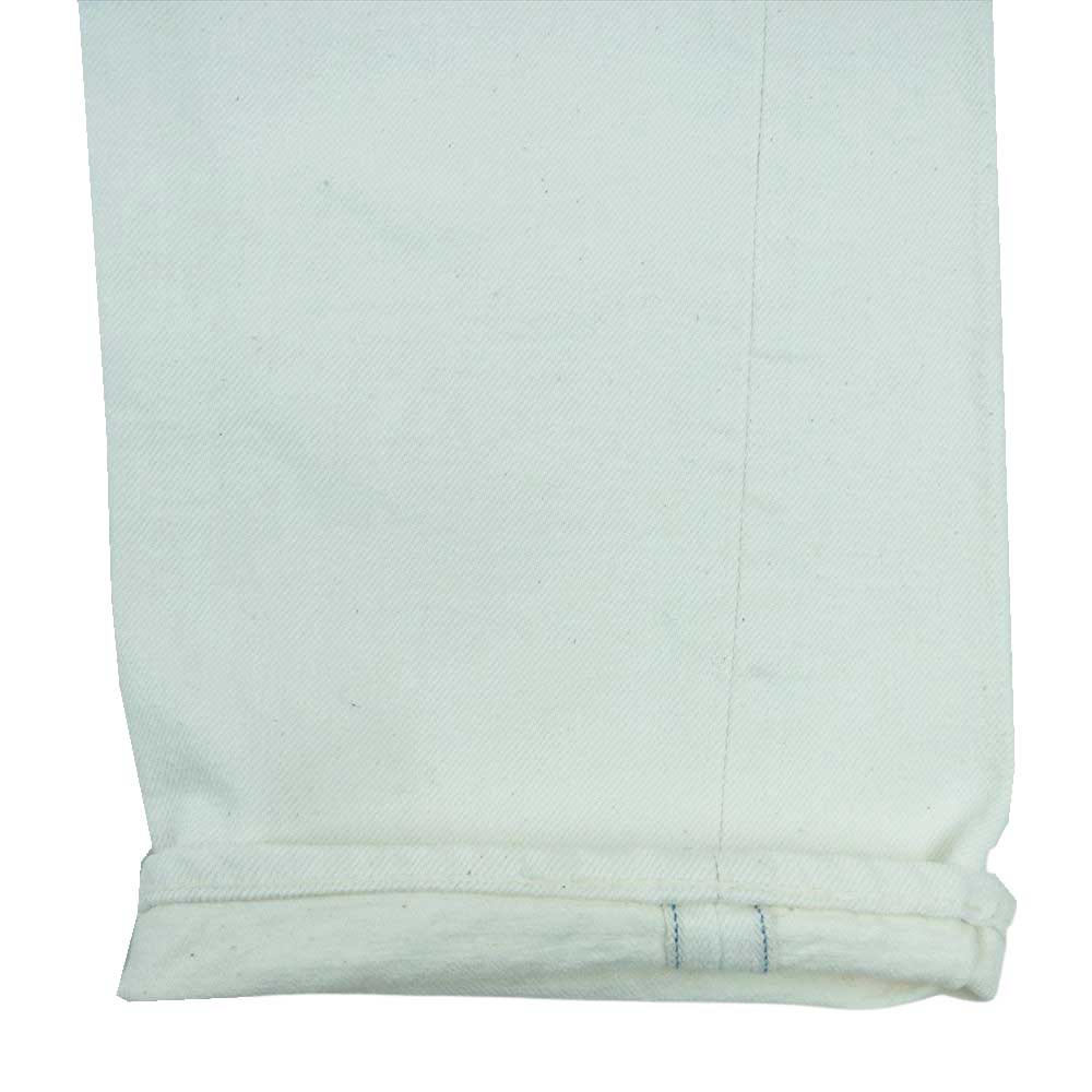 RESOLUTE リゾルト A710 ボタンフライ 5ポケット ストレート デニム ホワイト パンツ 日本製 ホワイト系 W28 L29【中古】