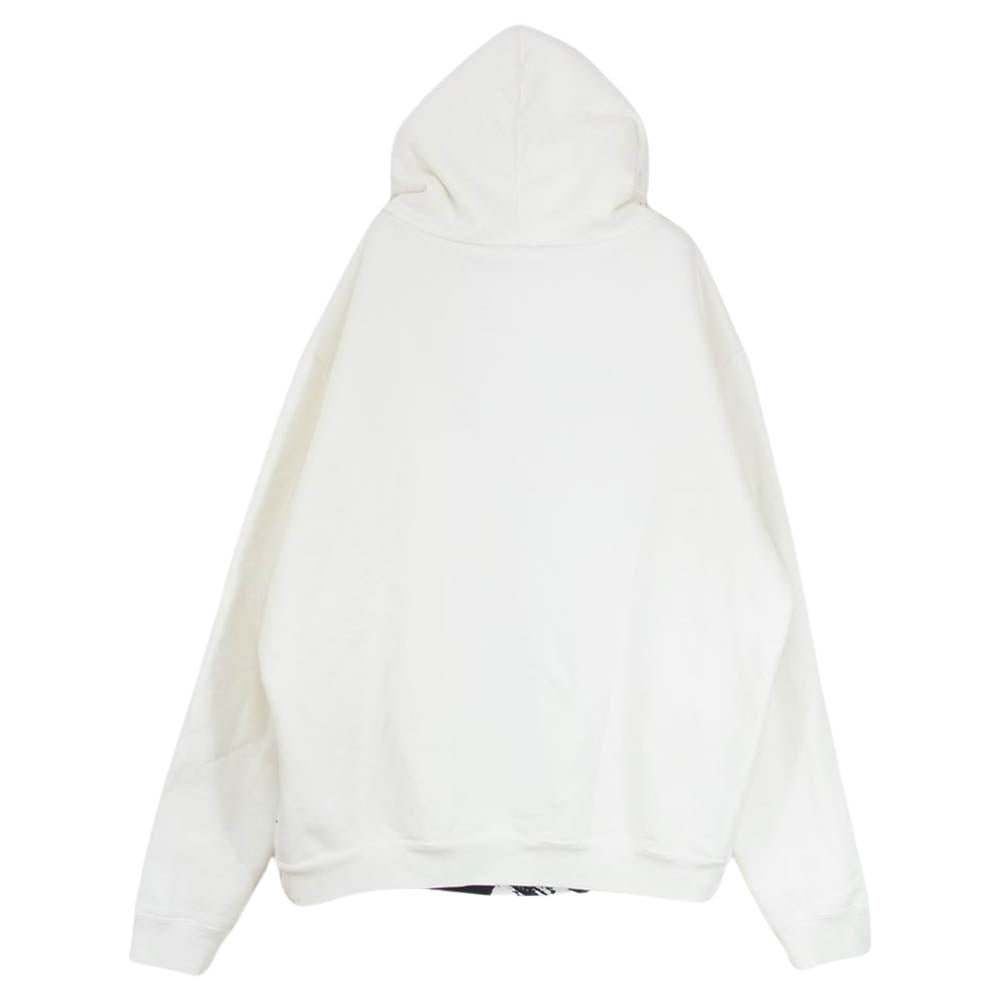 MAISON MARGIELA メゾンマルジェラ 20AW S50GU0151 ペンキロゴ オーバー サイズ プルオーバー パーカー ホワイト系 44【極上美品】【中古】