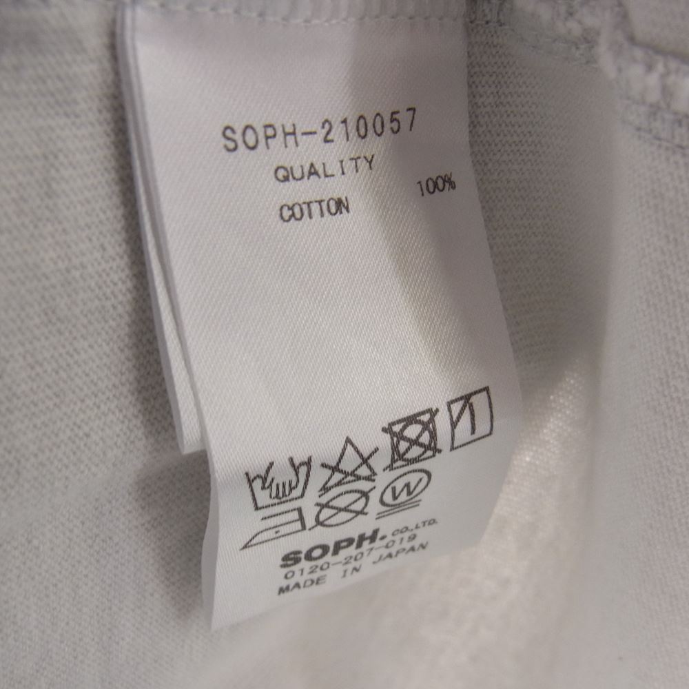 SOPHNET. ソフネット 21SS SOPH-210057 L/S SCORPION TEE スコーピオン 刺繍 ロングスリーブ 長袖 Tシャツ ロンT グレー系 M【中古】