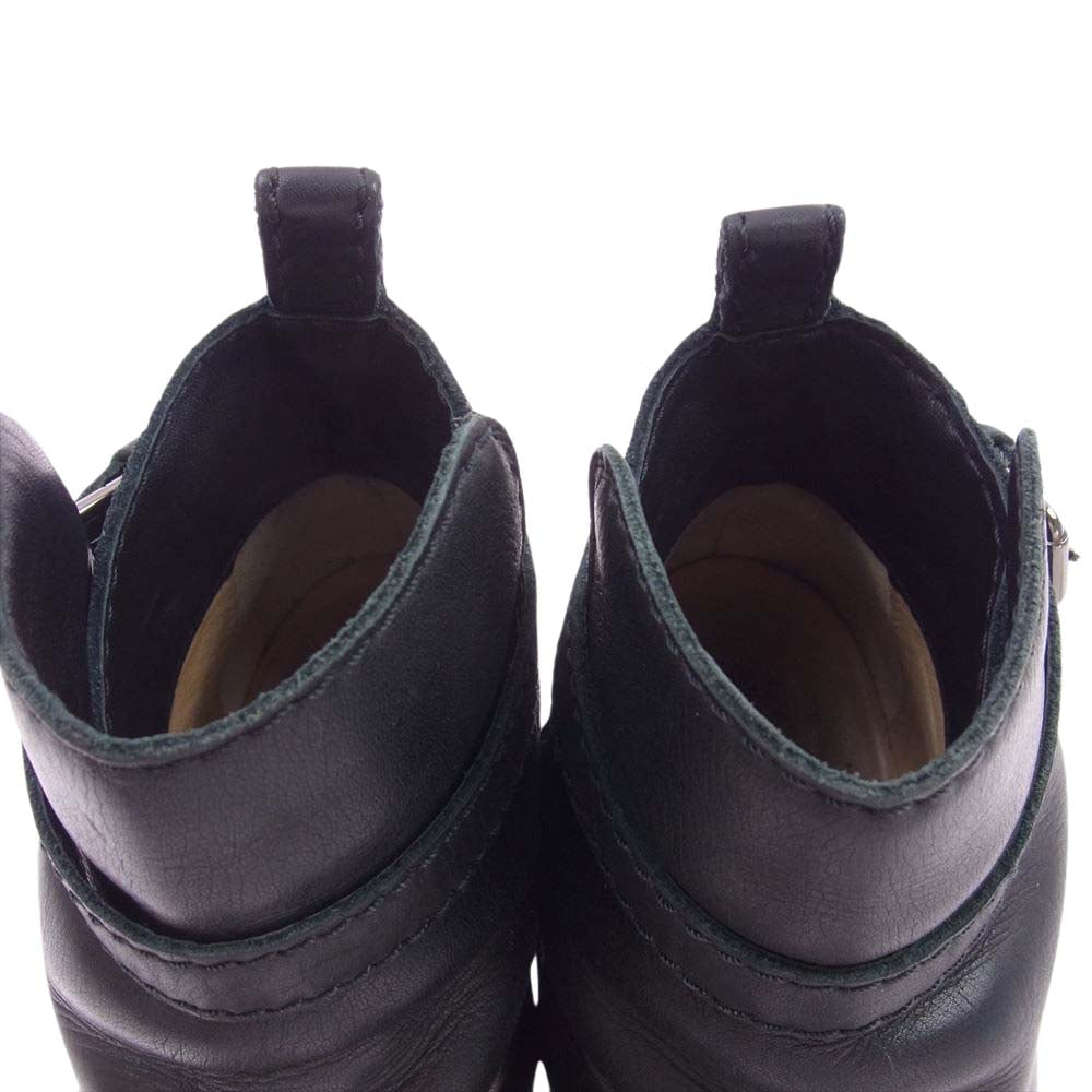 ACNE STUDIOS アクネストゥディオズ CLOVER レザー ショート ブーツ ブラック系 38【中古】