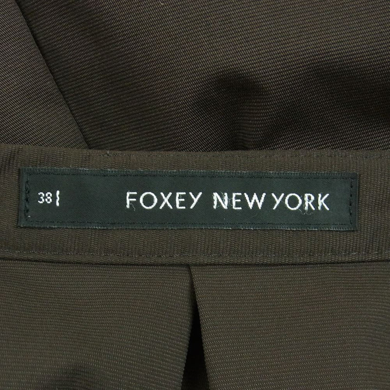 FOXEY フォクシー 22637-NSSFA215P NEWYORK ニューヨーク ストレッチ グログラン スカート ダークブラウン系 38【中古】