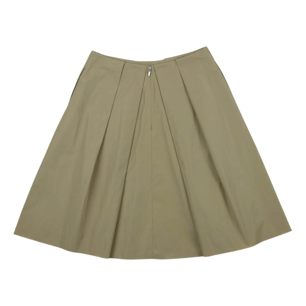 FOXEY フォクシー 32246-NASFX412H NEWYORK ニューヨーク タック フレア スカート 日本製 ベージュ系 38【美品】【中古】