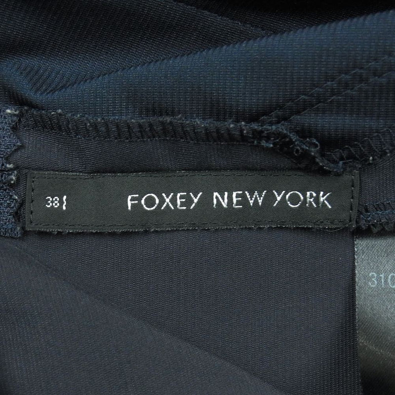 FOXEY フォクシー 31099-NSSFX205T-2 NEWYORK ニューヨーク ダブル タック スカート 日本製 ダークネイビー系 38【中古】