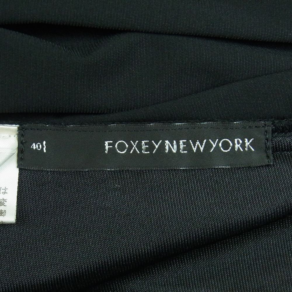 FOXEY フォクシー 22637-SPSAZ60-2 NEWYORK ニューヨーク ストレッチ グログラン スカート 日本製 ブラック系 40【中古】