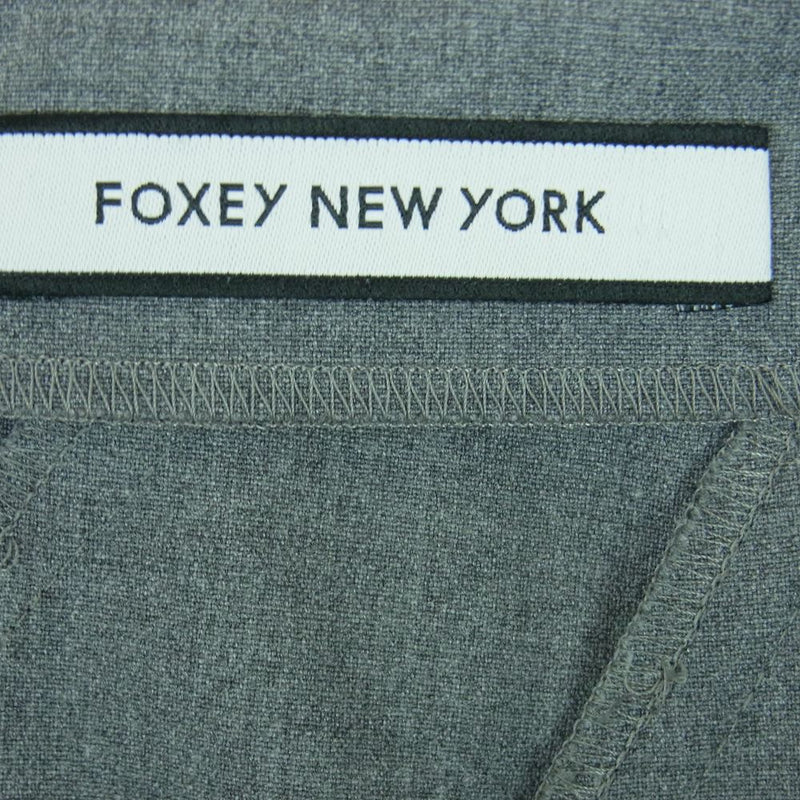 FOXEY フォクシー 33081-NSSFY402SI NEWYORK ニューヨーク プリーツ スカート 日本製 グレー系 38【美品】【中古】
