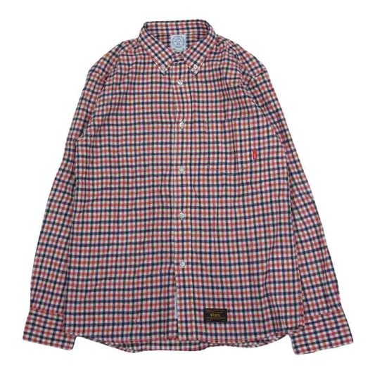 WTAPS ダブルタップス 15AW 152LTDT-SHM04 CHECK L/S 01 SHIRT COTTON FLANNEL チェック 長袖 シャツ コットン フランネル レッド系 M【中古】