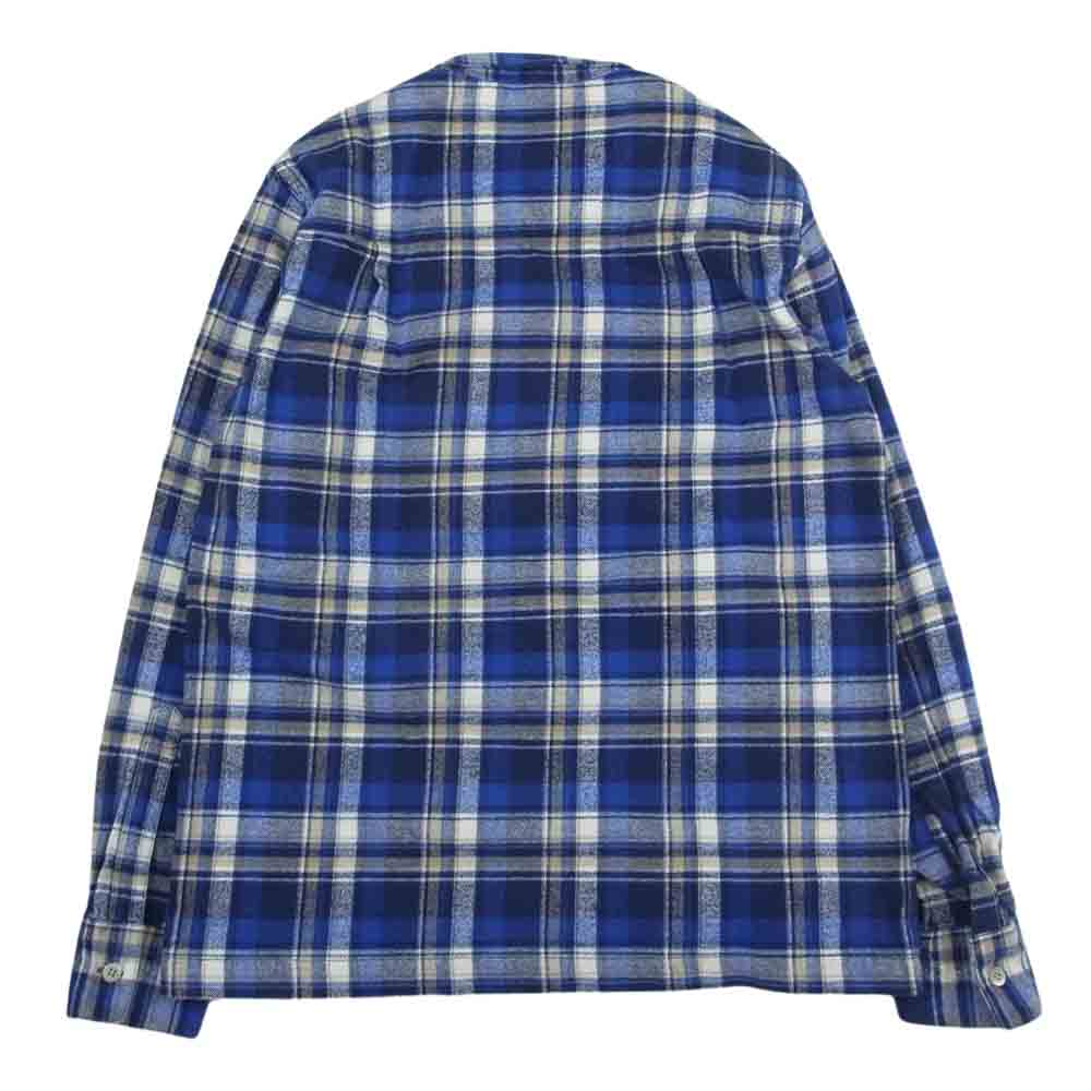 WTAPS ダブルタップス 14AW 142GWDT-SHM05 VATOS L/S SHIRTS TEXTILE バトス チェック ネル シャツ 長袖 ブルー系 M【中古】