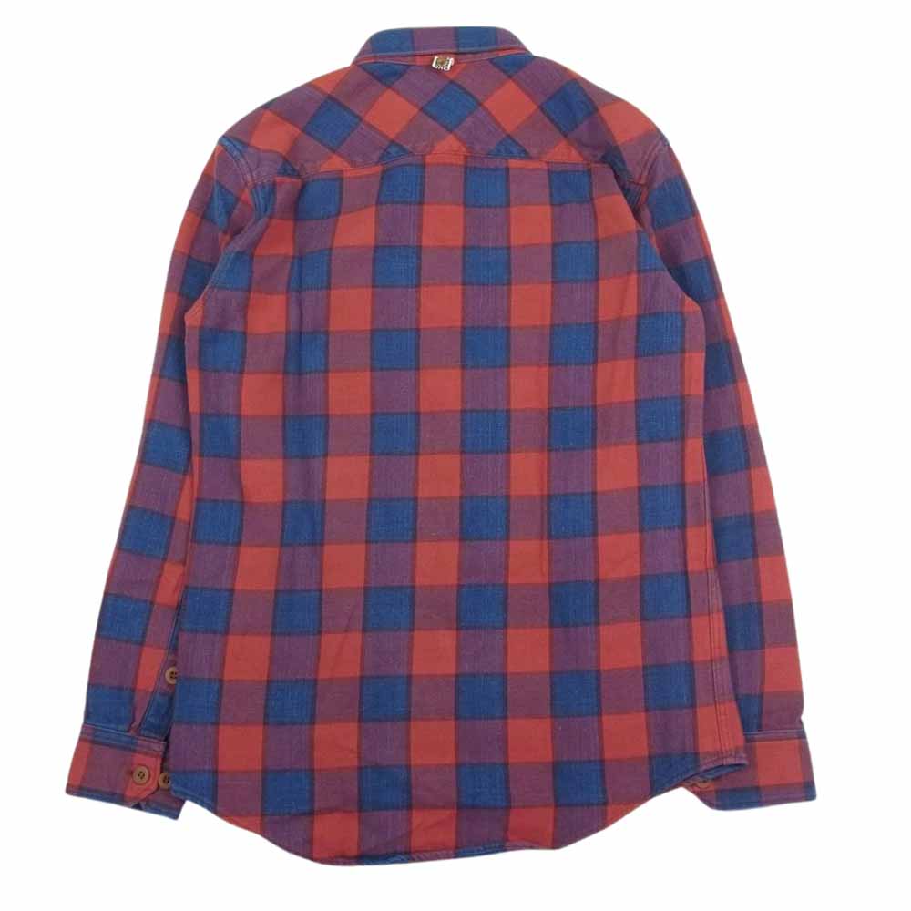 VISVIM ビズビム 0114105011023 BLACK ELK FLANNEL INDIGO BUFFALO CHECK ブラック エリュク フランネル インディゴ バッファロー チェック 長袖 シャツ レッド系 1【中古】