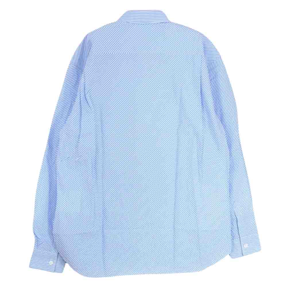 COMME des GARCONS コムデギャルソン SHIRT シャツ CDGS2HS FOREVER フォーエバー ランダムボーダー 長袖 シャツ ホワイト系 ブルー系 XS【中古】