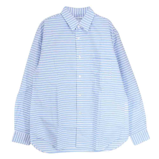 COMME des GARCONS コムデギャルソン SHIRT シャツ CDGS2HS FOREVER フォーエバー ランダムボーダー 長袖 シャツ ホワイト系 ブルー系 XS【中古】