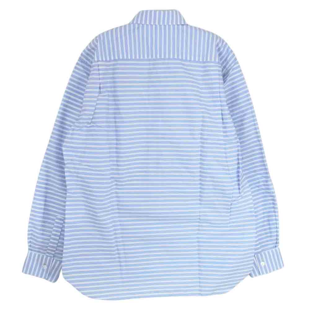 COMME des GARCONS コムデギャルソン SHIRT シャツ CDGS2HS FOREVER フォーエバー ランダムボーダー 長袖 シャツ ホワイト系 ブルー系 XS【中古】