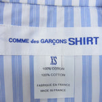 COMME des GARCONS コムデギャルソン SHIRT シャツ CDGS2HS FOREVER フォーエバー ランダムボーダー 長袖 シャツ ホワイト系 ブルー系 XS【中古】
