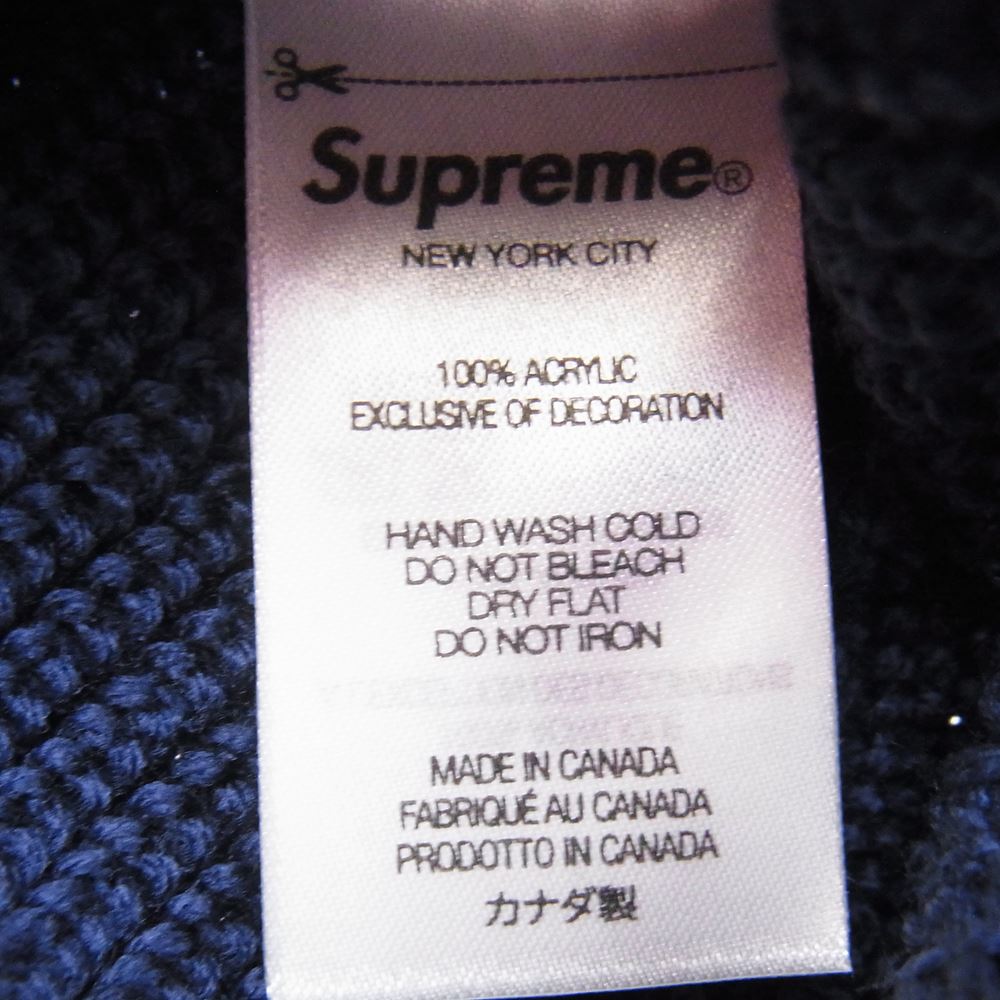 Supreme シュプリーム 23AW Loose Gauge Beanie Dark Blue ルーズ ゲージ ビーニー ニットキャップ ネイビー系【新古品】【未使用】【中古】