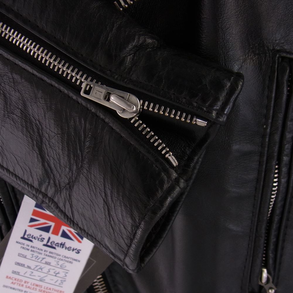 Lewis Leathers ルイスレザー 391T TIGHT FIT HORSEHIDE ライトニング タイトフィッ トホースハイド レザー ジャケット ブラック系 36【中古】