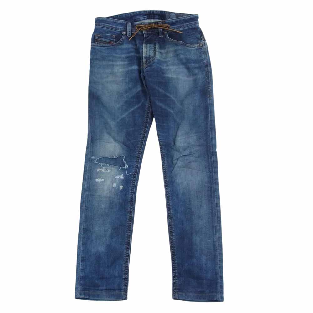 DIESEL ディーゼル 00T0010600S THOMMER CB-NE ジョグジーンズ ダメージデニム インディゴブルー系 26【中古】