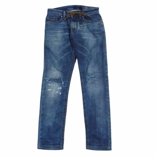 DIESEL ディーゼル 00T0010600S THOMMER CB-NE ジョグジーンズ ダメージデニム インディゴブルー系 26【中古】