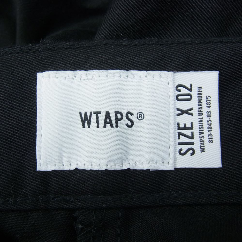 WTAPS ダブルタップス 21SS 211BRDT-PTM03 UNION TROUSERS COPO TWILL ユニオン トラウザーズ パンツ ブラック系 02【中古】