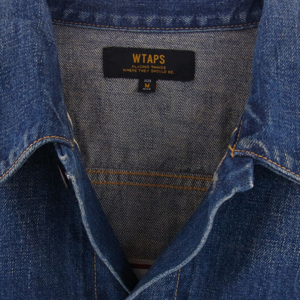 WTAPS ダブルタップス 15SS 151GWDT-JKM04 DENIM JK 裏ロゴ プリント デニム インディゴブルー系 M【中古】