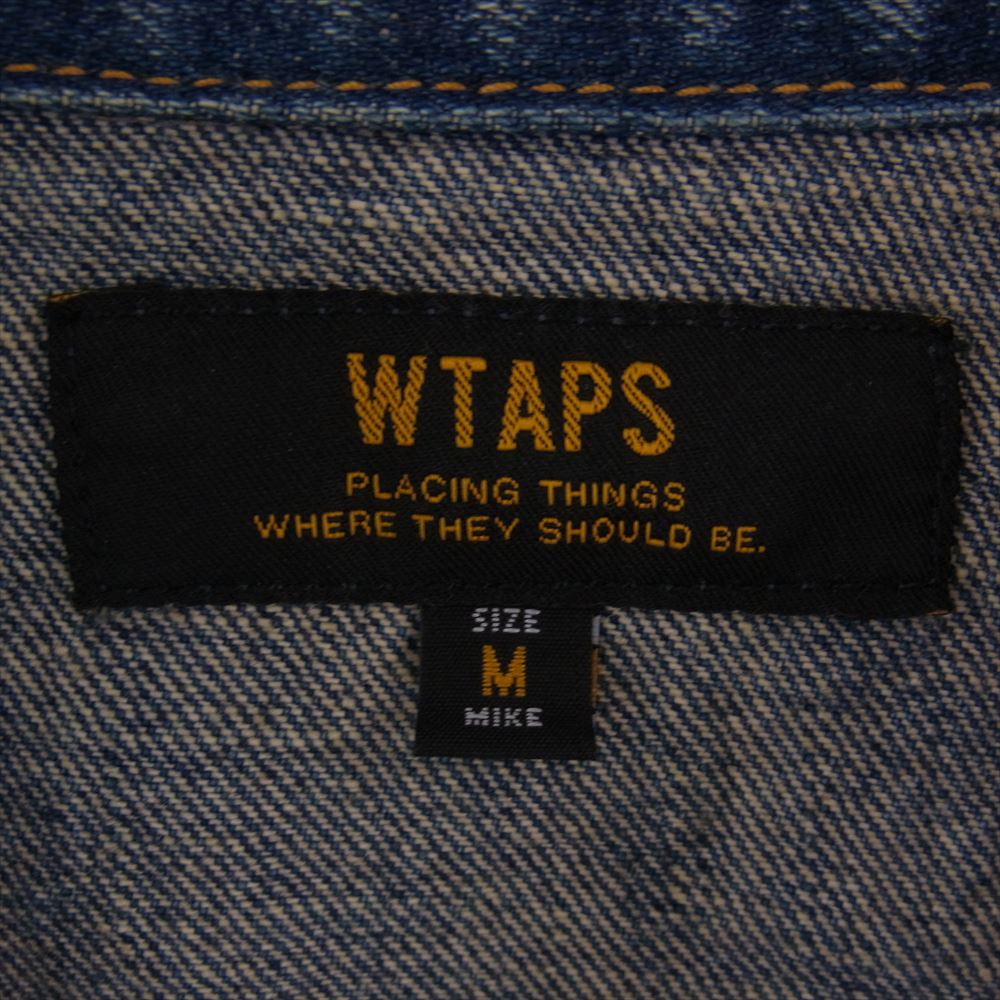 WTAPS ダブルタップス 15SS 151GWDT-JKM04 DENIM JK 裏ロゴ プリント デニム インディゴブルー系 M【中古】