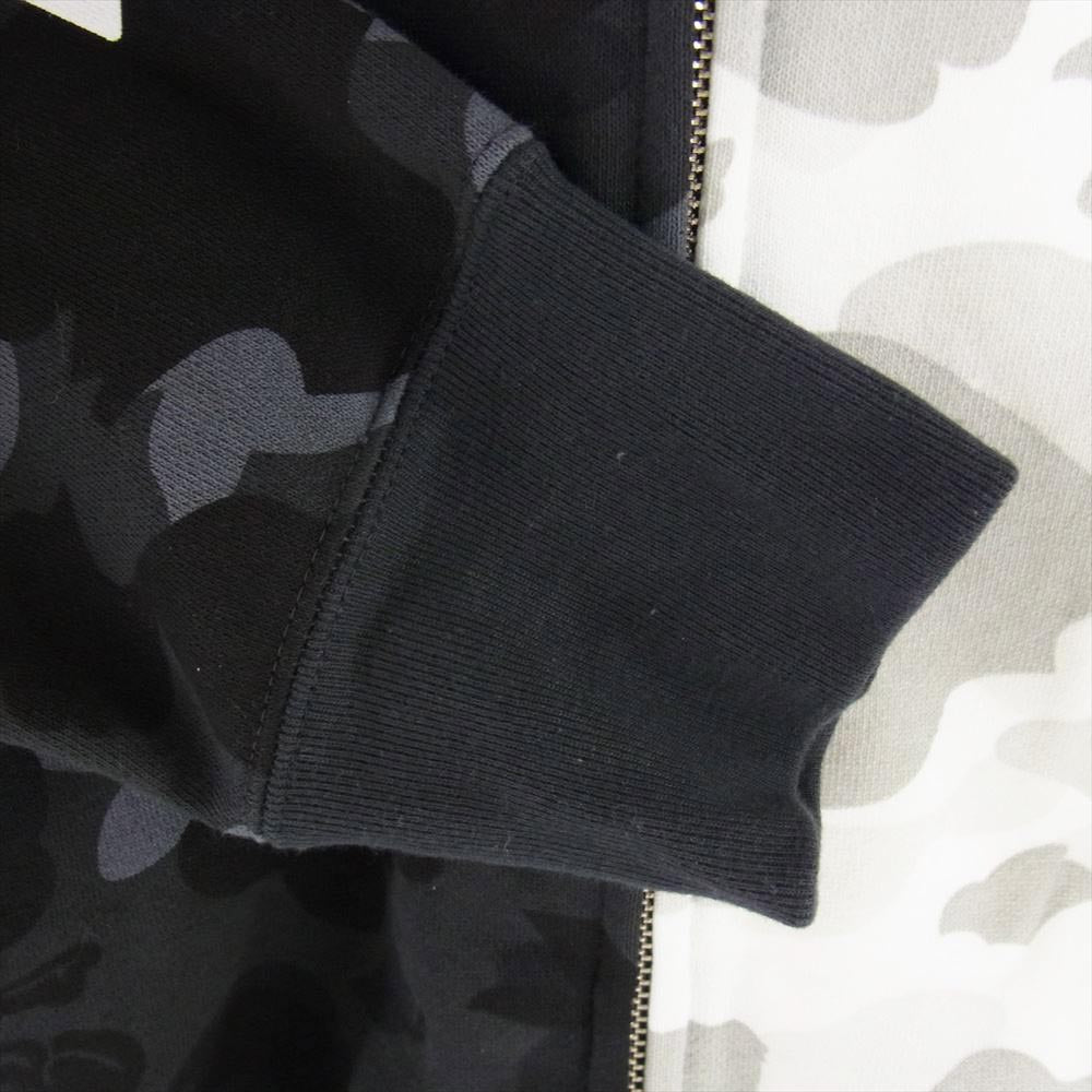 A BATHING APE アベイシングエイプ 001ZPE731941X × NEIGHBORHOOD ネイバーフッド CAMO SHARK ZIP HOODE ジップ パーカー グレー系 L【中古】