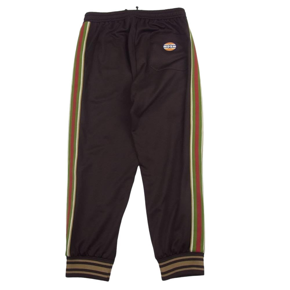 GUCCI グッチ 650041 XJC50 サイドライン トラック パンツ ブラウン系 M【中古】