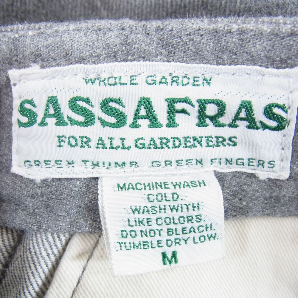 SASAFRAS ササフラス 5ポケット ストレート デニムパンツ グレー系 M【中古】