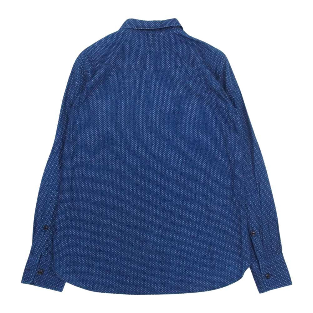 NEIGHBORHOOD ネイバーフッド 14AW 142AQNH-SHM03 DOT PULLOVER / C-SHIRT LS ドット プルオーバー 長袖 シャツ ネイビー系 S【中古】