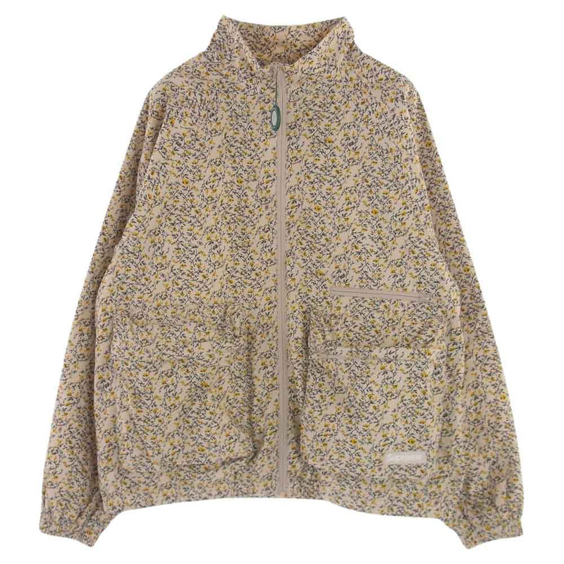 Supreme シュプリーム 23SS Raglan Utility Jacket ラグラン ユーティリティ ナイロン ジャケット フローラル 花柄 総柄 フラワー オフホワイト系 イエロー系 L【極上美品】【中古】