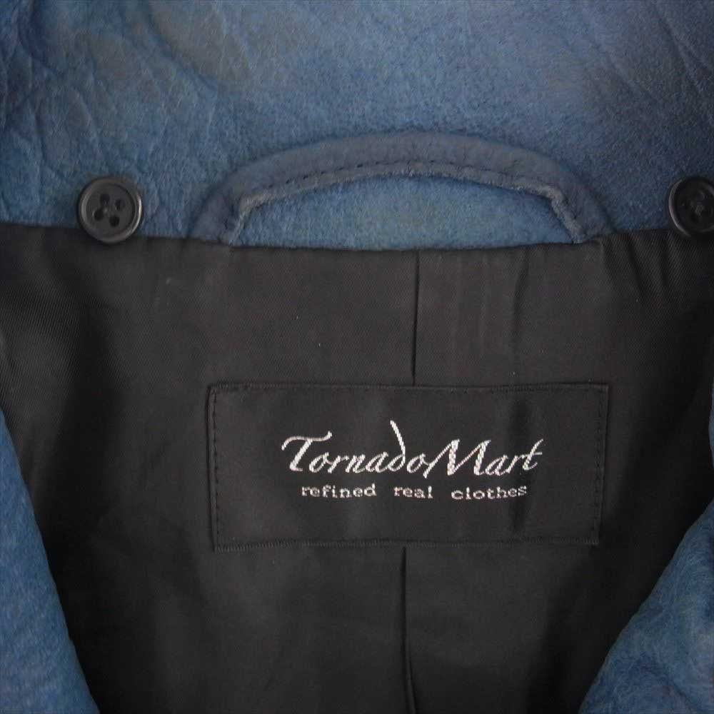 トルネードマート クロコ型押し 牛革 レザー シングル ライダース ジャケット モスグリーン系【中古】