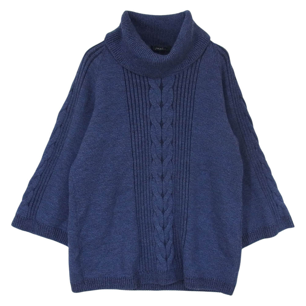 JUN ASHIDA SK0312 ウール ハイネック ニット ネイビー インディゴブルー系 SK0312【中古】