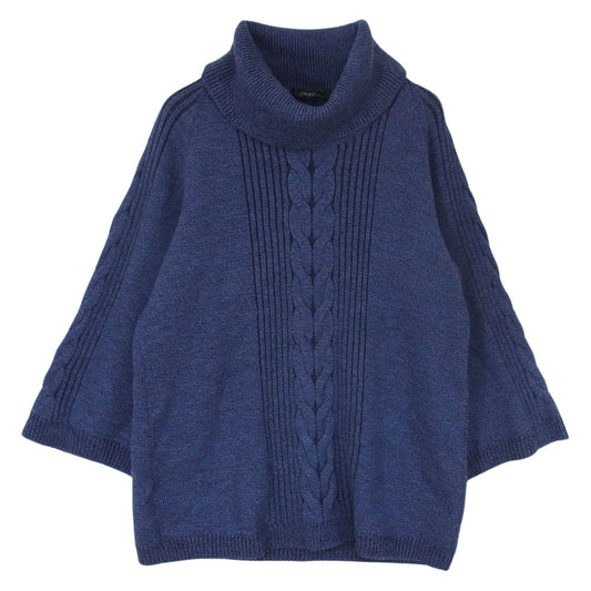 JUN ASHIDA SK0312 ウール ハイネック ニット ネイビー インディゴブルー系 SK0312【中古】