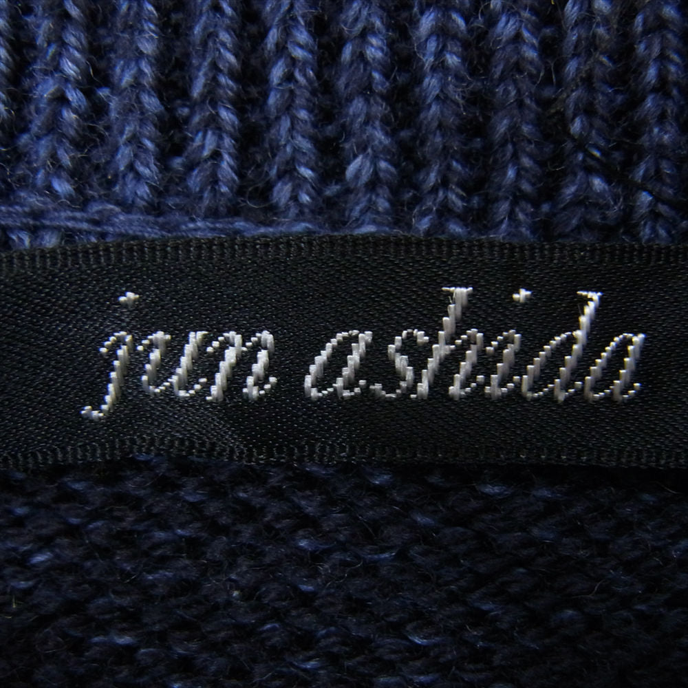 JUN ASHIDA SK0312 ウール ハイネック ニット ネイビー インディゴブルー系 SK0312【中古】