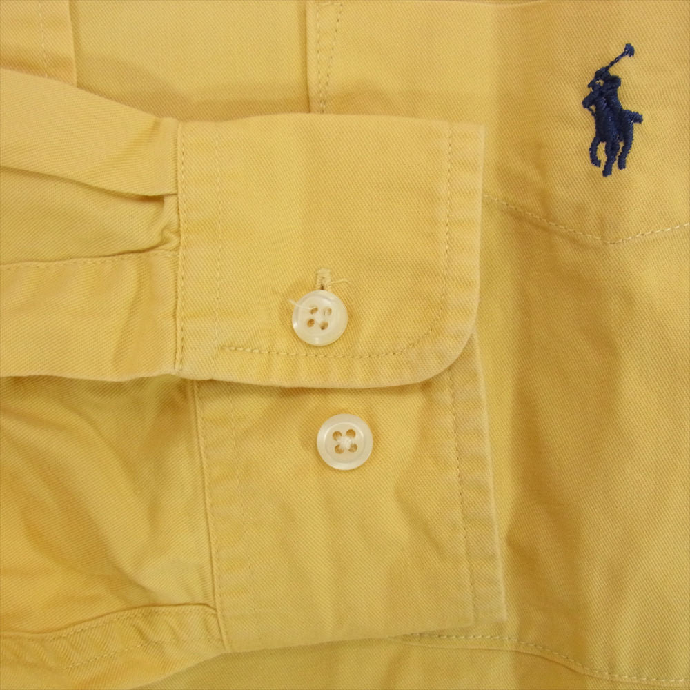 POLO RALPH LAUREN ポロ・ラルフローレン CLASSIC FIT クラシック フィット ボタンダウン 長袖 シャツ イエロー系 XL【中古】
