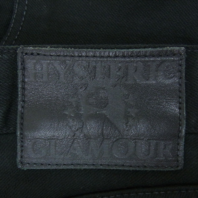 HYSTERIC GLAMOUR ヒステリックグラマー 0241AP20 スタッズ 赤耳 ブラック S デニム スリム パンツ ブラック系 29【中古】