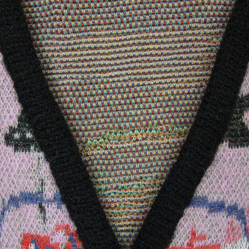 WACKO MARIA ワコマリア 22AW BASQUIAT-WM-KN06 JEAN-MICHEL BASQUIAT CARDIGAN TYPE-3 バスキア モヘア カーディガン L マルチカラー系 L【極上美品】【中古】